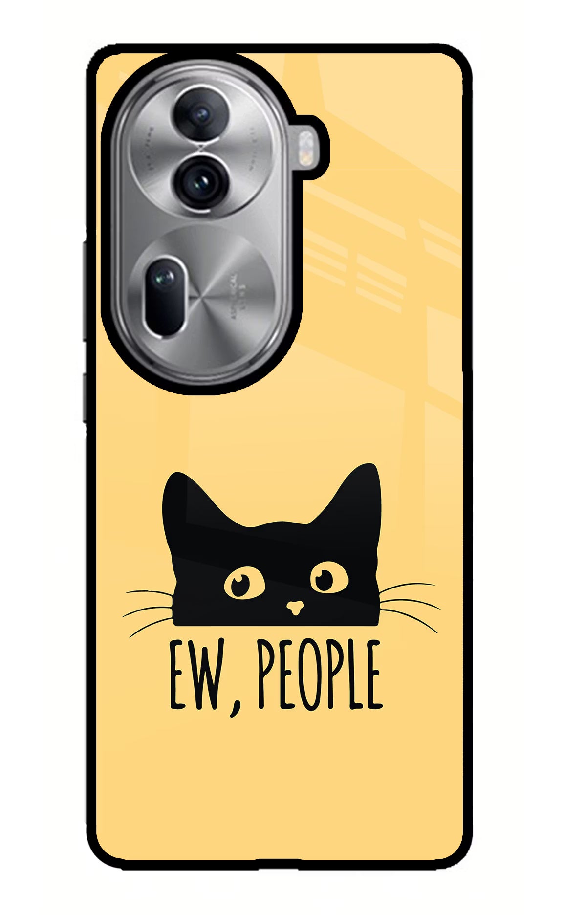 Ew People Catitude Oppo Reno11 Pro 5G Glass Case Back Cover by Casekaro