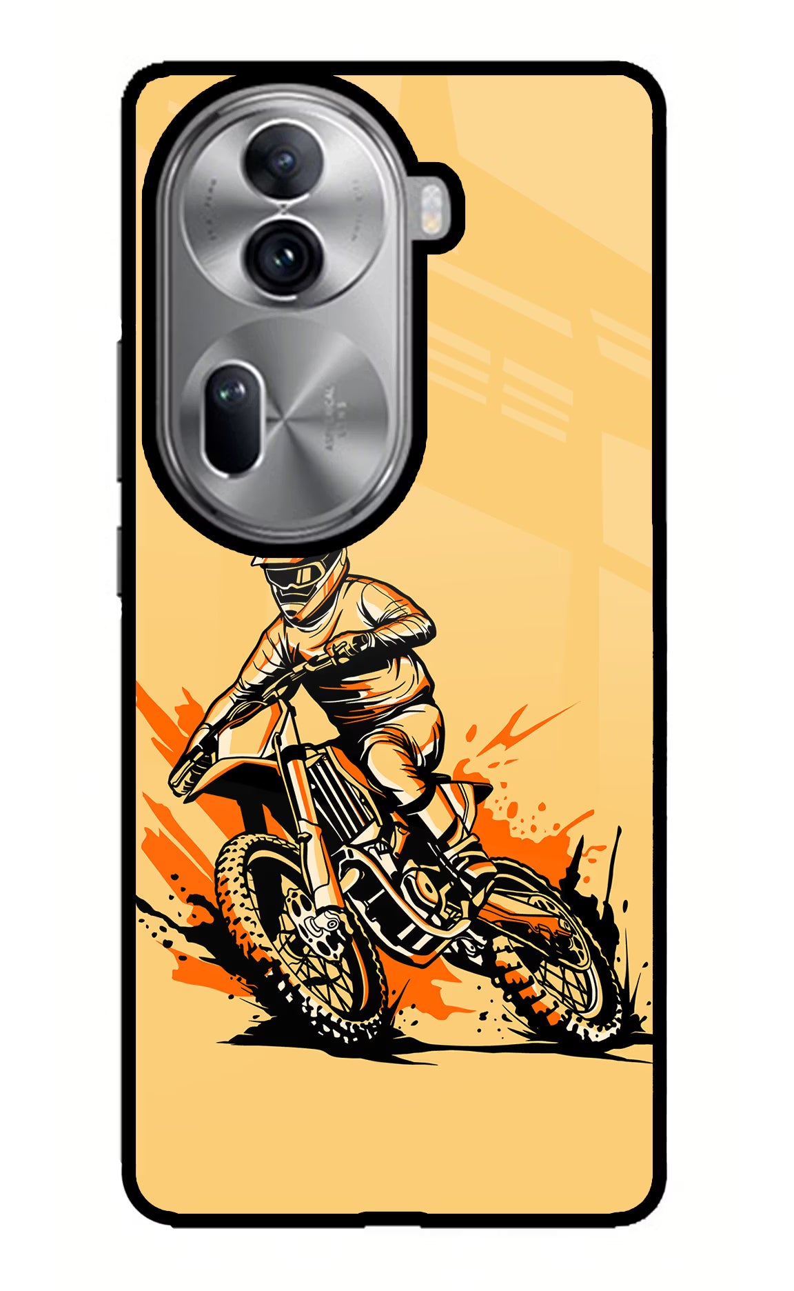 Off-Road Fury Oppo Reno11 Pro 5G Glass Case Back Cover by Casekaro