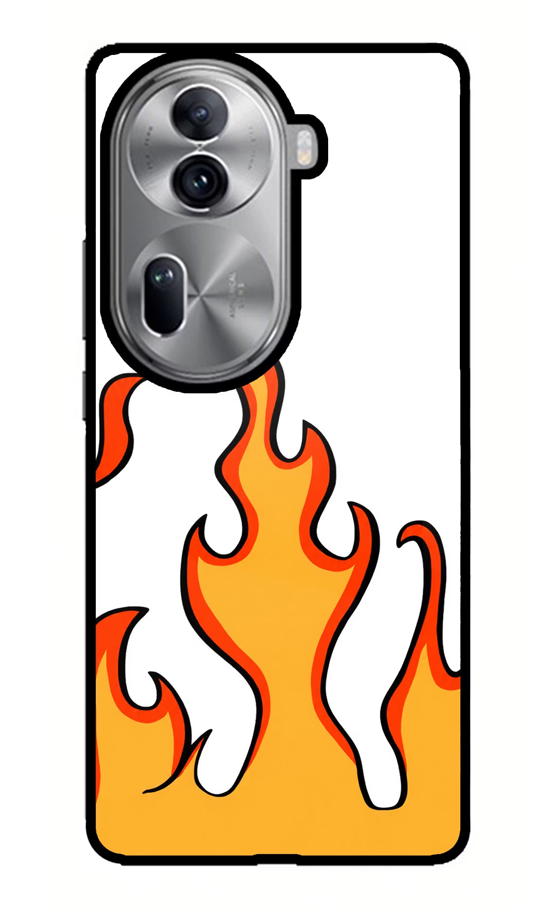 Fired Up – White Oppo Reno11 Pro 5G Glass Case