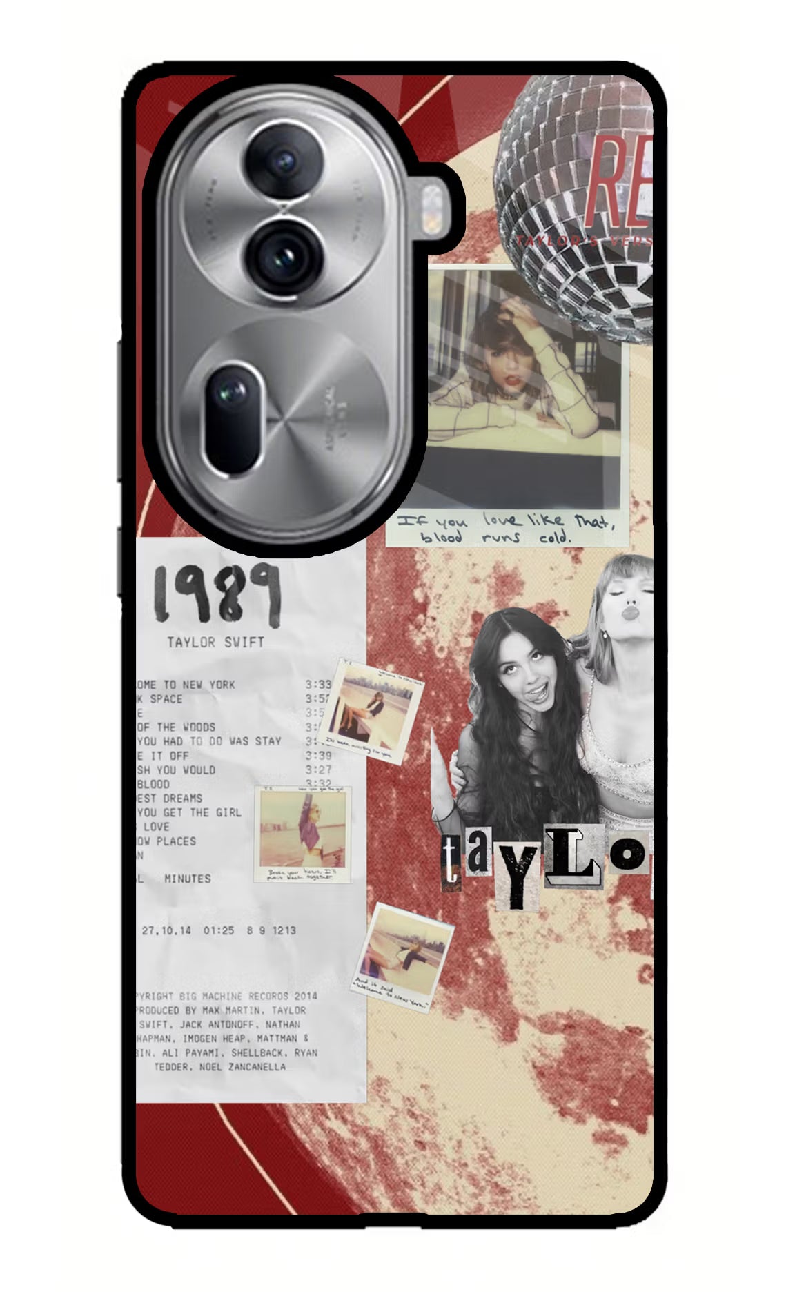 Taylor Swift Oppo Reno11 Pro 5G Glass Case Back Cover by Casekaro