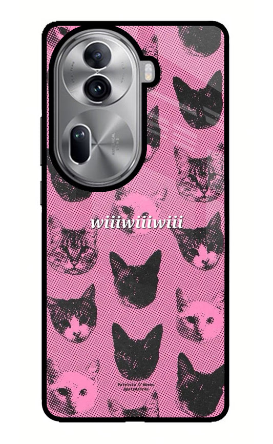 Pink Cats Oppo Reno11 Pro 5G Glass Case