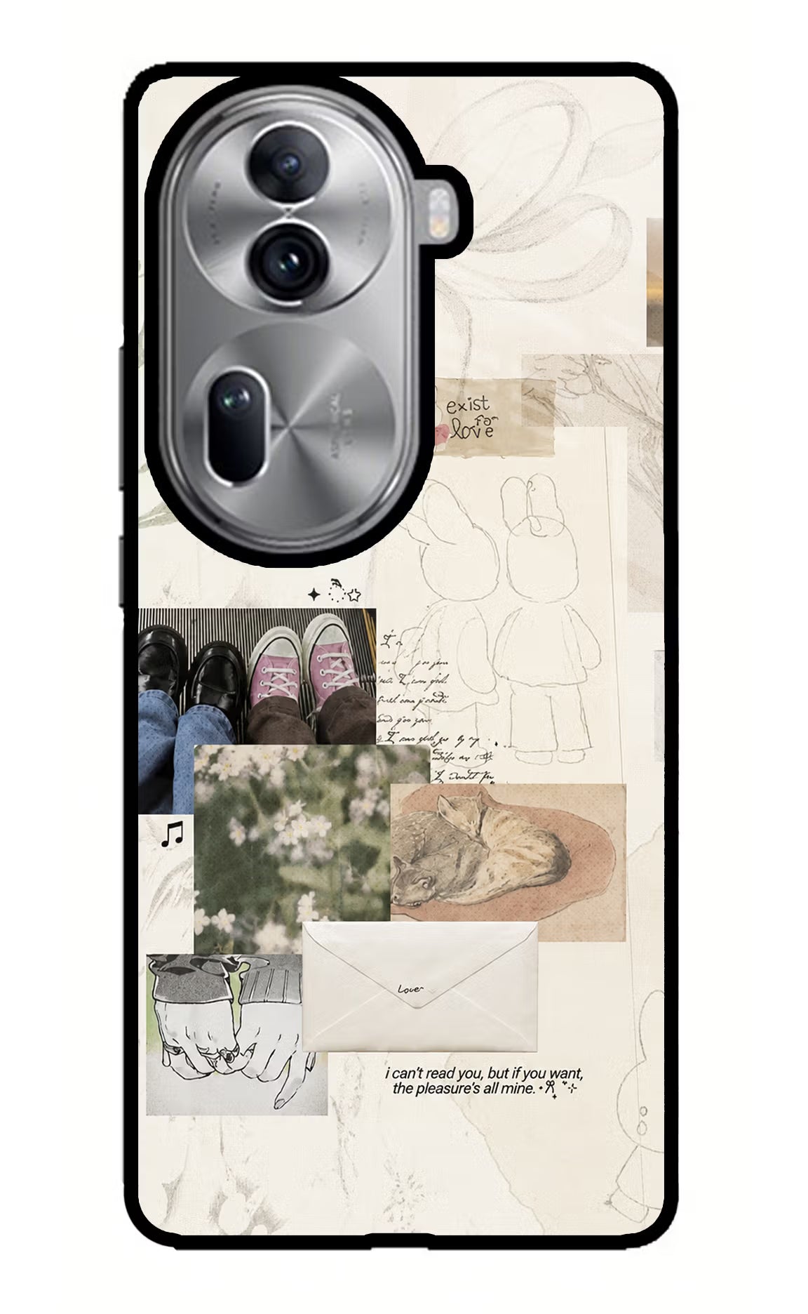 Soft Aesthetic Oppo Reno11 Pro 5G Glass Case