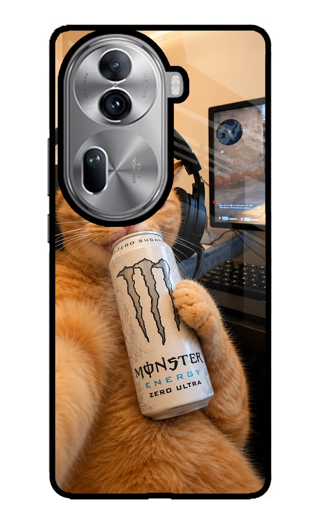 Gamer Cat Energy Oppo Reno11 Pro 5G Glass Case
