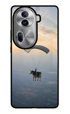 Skydiving Cow Oppo Reno11 Pro 5G Glass Case
