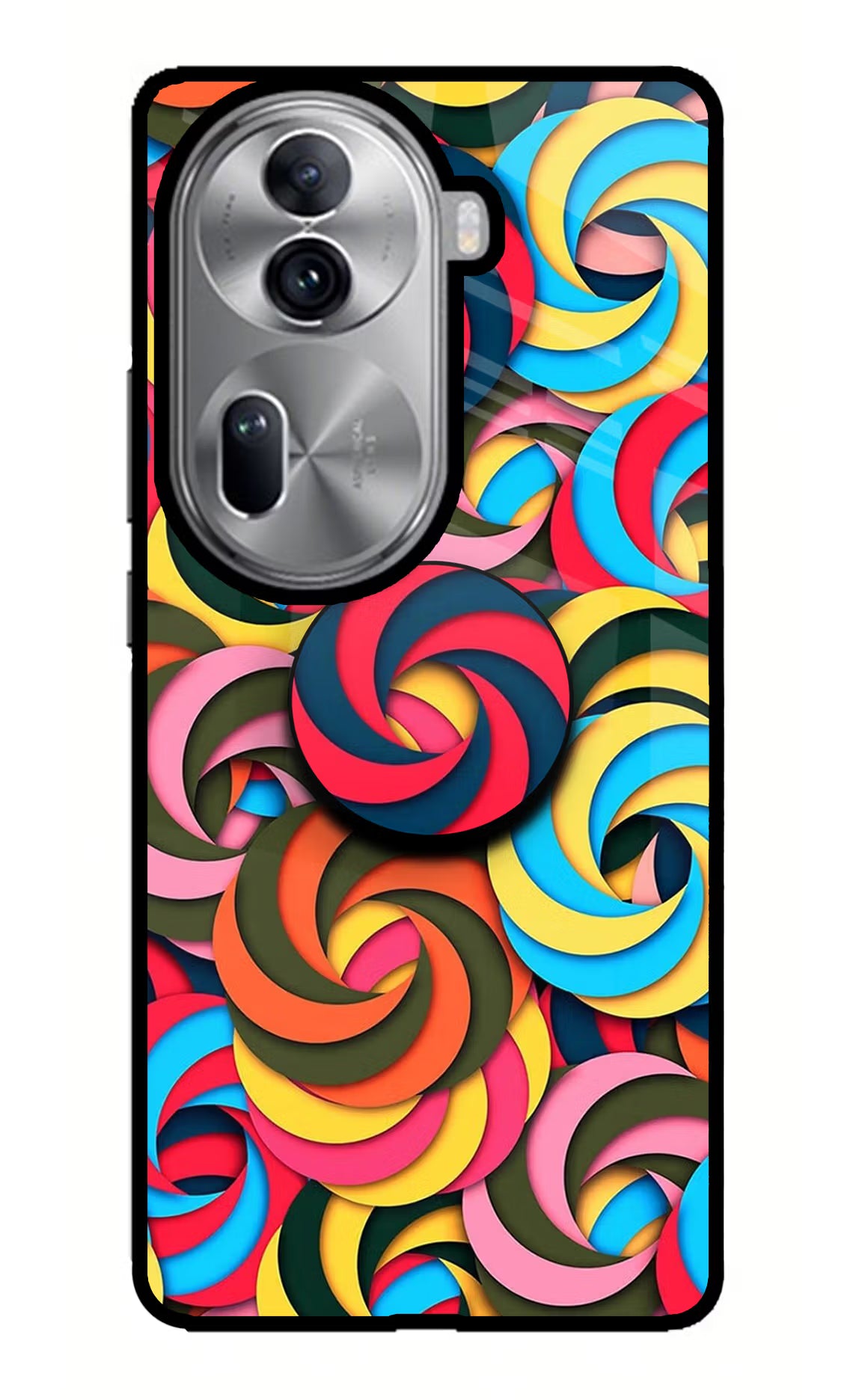 Spiral Pattern Oppo Reno11 Pro 5G Pop Case by Casekaro