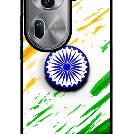Indian Flag Ashoka Chakra Oppo Reno11 Pro 5G Pop Case by Casekaro