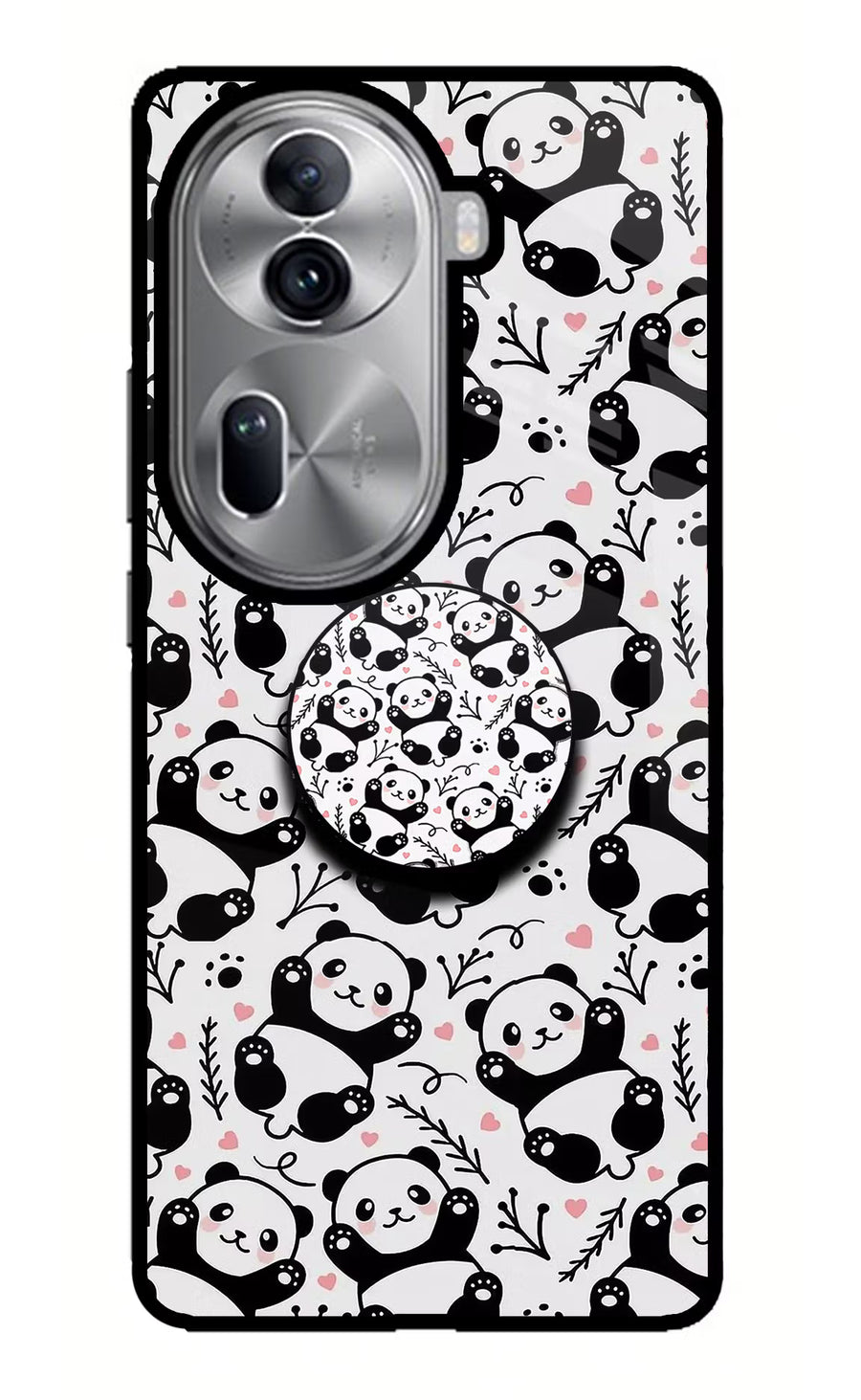 Cute Panda Oppo Reno11 Pro 5G Pop Case, Glass case