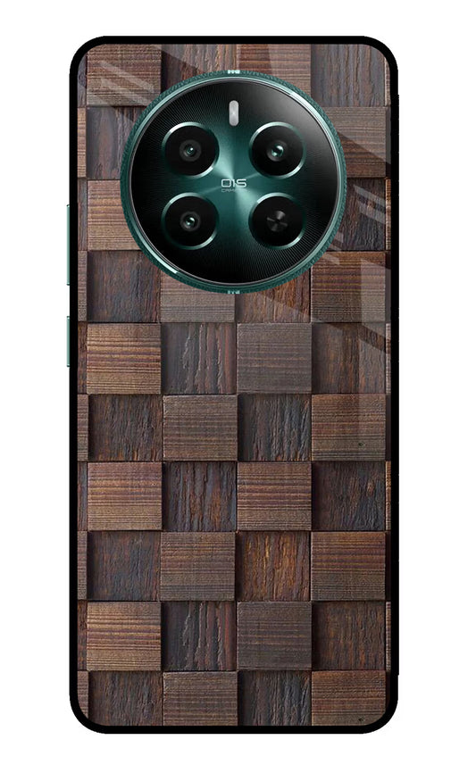 Wooden Cube Design Realme 12+ 5G Glass Case