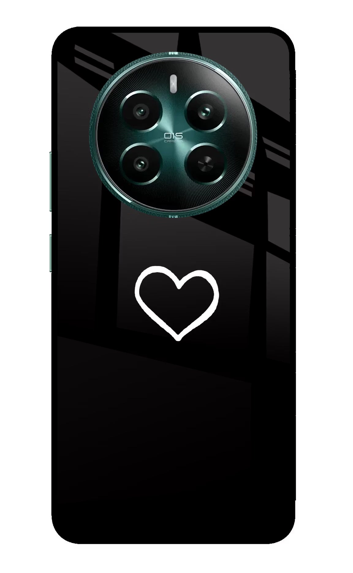 Heart Realme 12+ 5G Glass Case Back Cover by Casekaro