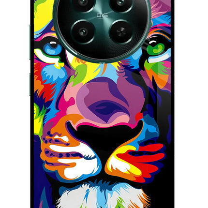 Lion Realme 12+ 5G Glass Case Back Cover by Casekaro