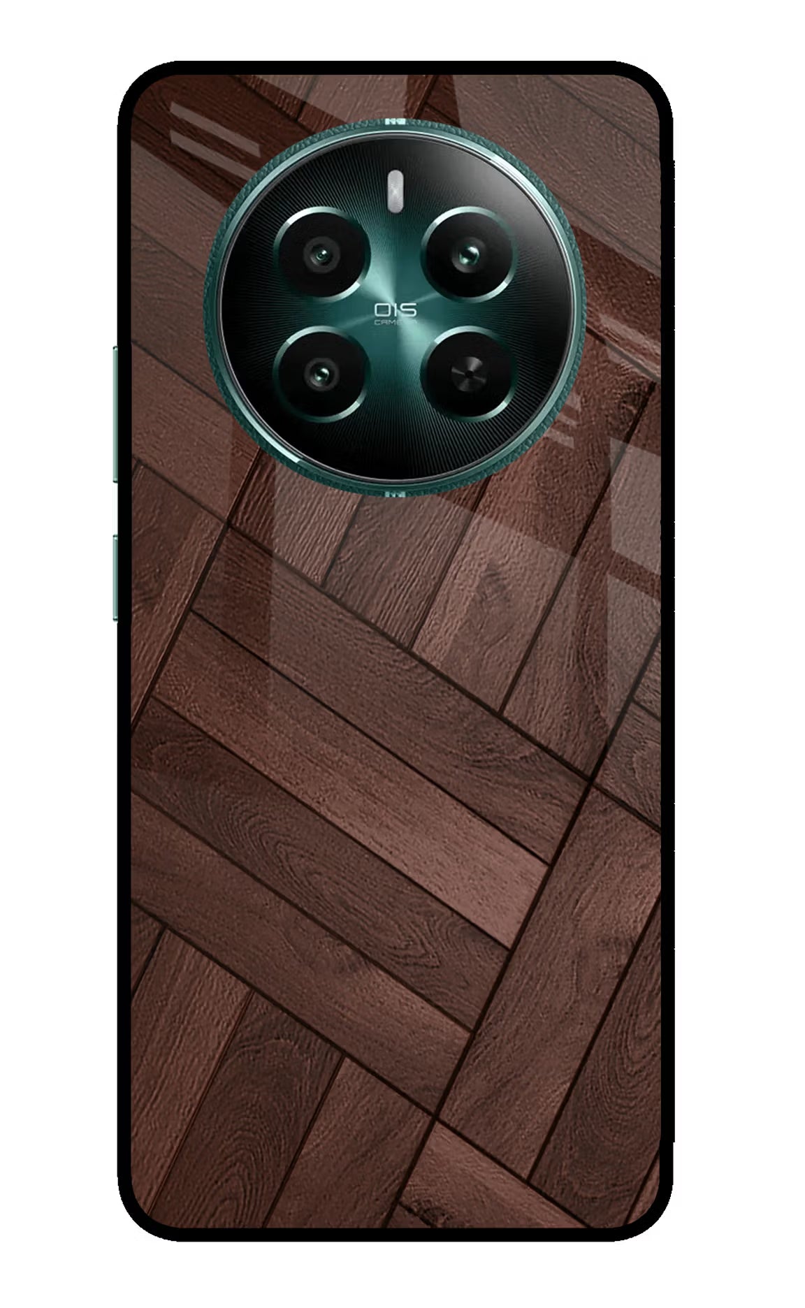 Wooden Texture Design Realme 12+ 5G Glass Case Back Cover by Casekaro