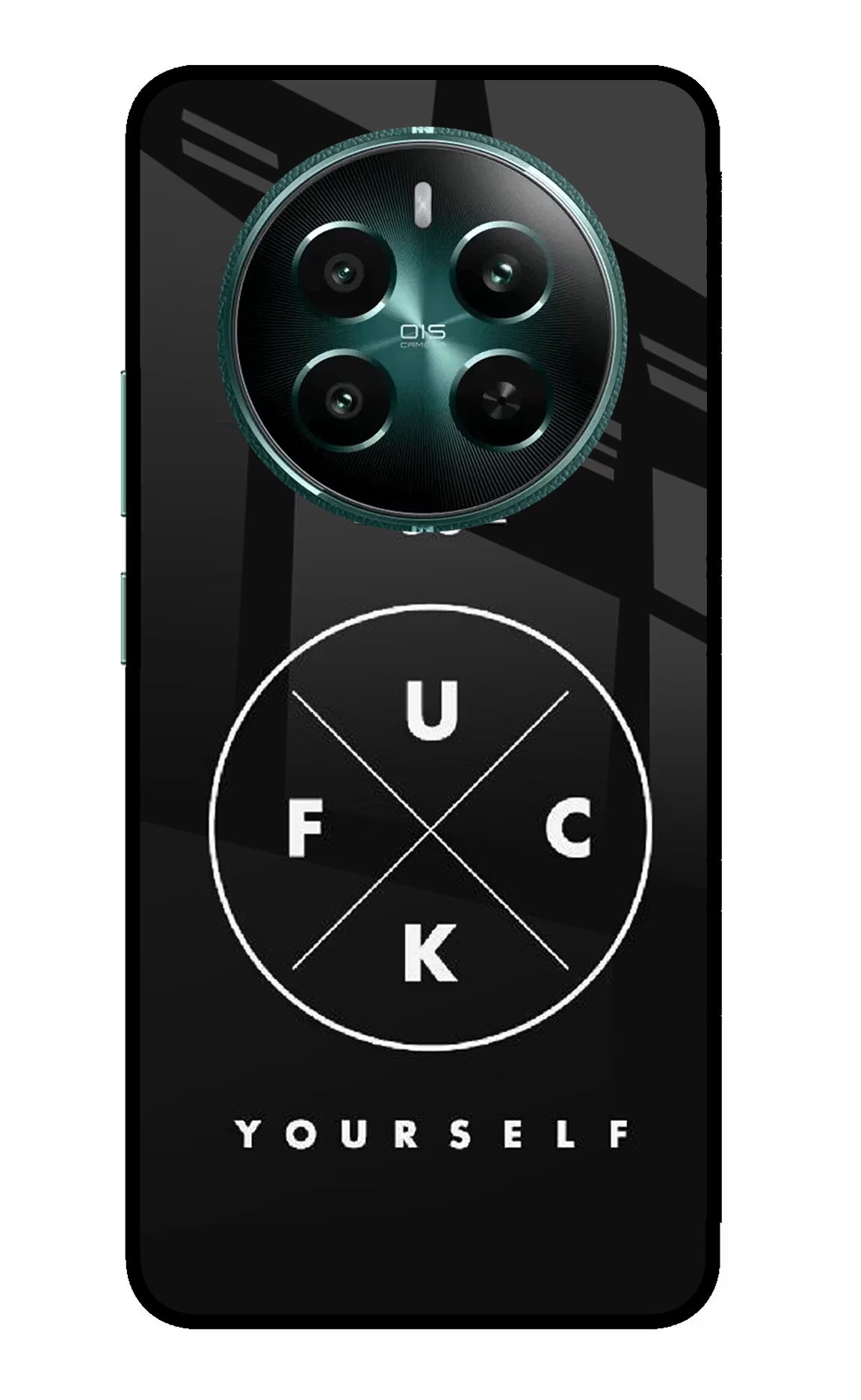 Go Fuck Yourself Realme 12+ 5G Glass Case Back Cover by Casekaro