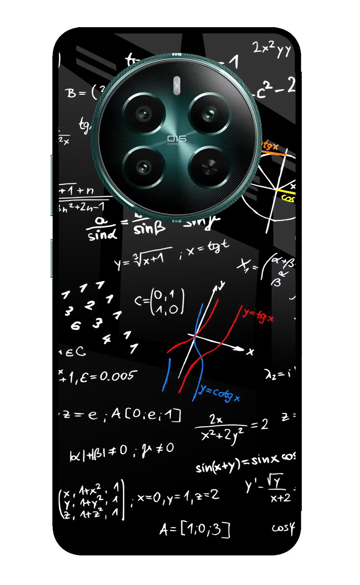 Mathematics Formula Realme 12+ 5G Glass Case Back Cover by Casekaro