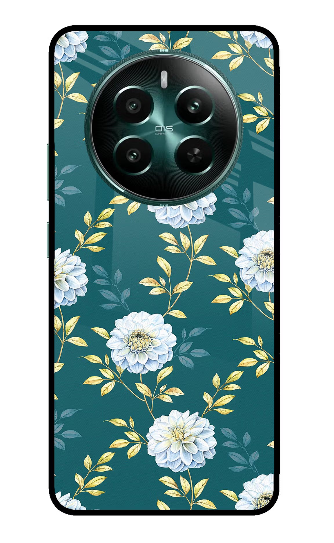 Flowers Realme 12+ 5G Glass Case Back Cover by Casekaro