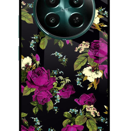 Flowers Realme 12+ 5G Glass Case Back Cover by Casekaro