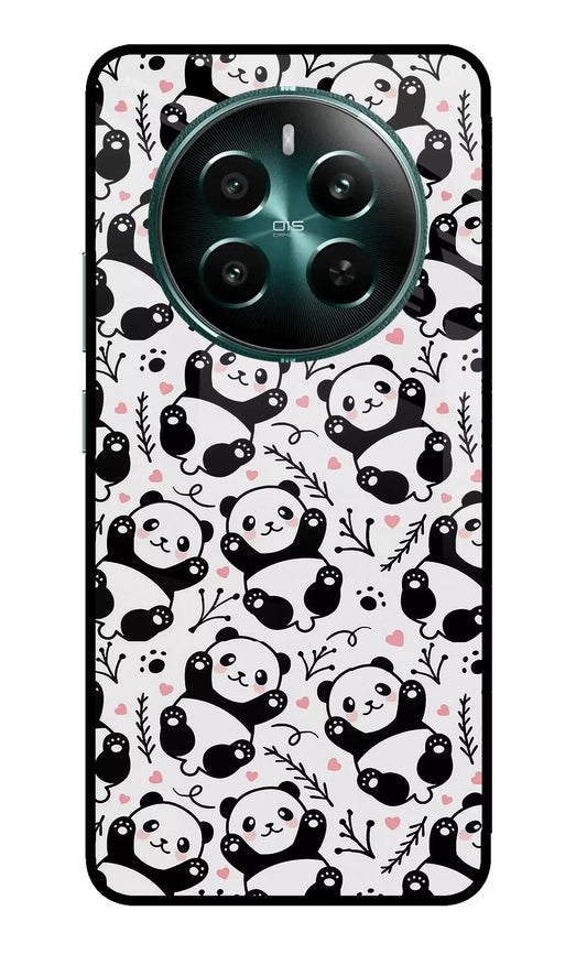 Cute Panda Realme 12+ 5G Glass Case