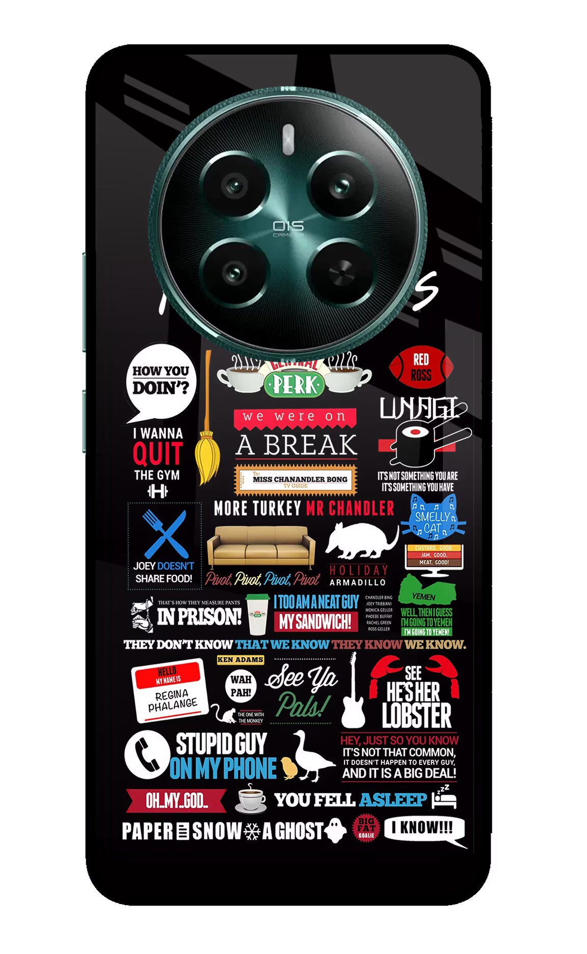 FRIENDS Realme 12+ 5G Glass Case Back Cover by Casekaro