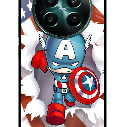 Captain America Realme 12+ 5G Glass Case