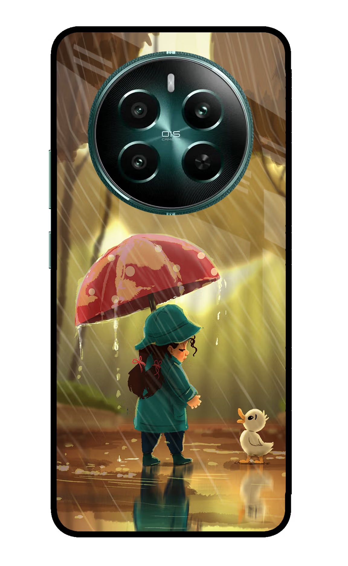Rainy Day Realme 12+ 5G Glass Case Back Cover by Casekaro