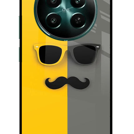 Sunglasses with Mustache Realme 12+ 5G Glass Case