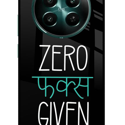 Zero Fucks Given Realme 12+ 5G Glass Case