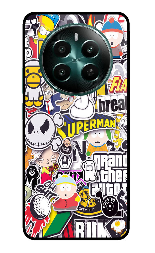 Sticker Bomb Realme 12+ 5G Glass Case