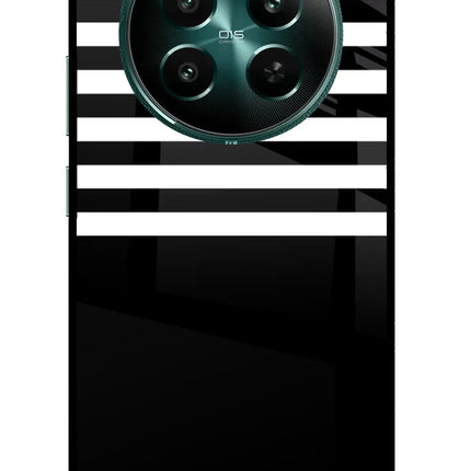 Black and White Print Realme 12+ 5G Glass Case