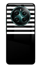 Black and White Print Realme 12+ 5G Glass Case