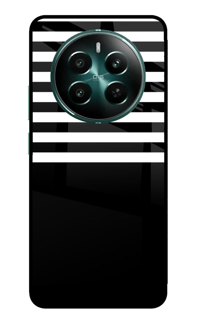 Black and White Print Realme 12+ 5G Glass Case