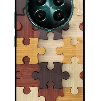 Wooden Puzzle Realme 12+ 5G Glass Case