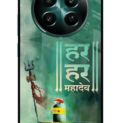 Har Har Mahadev Shivling Realme 12+ 5G Glass Case