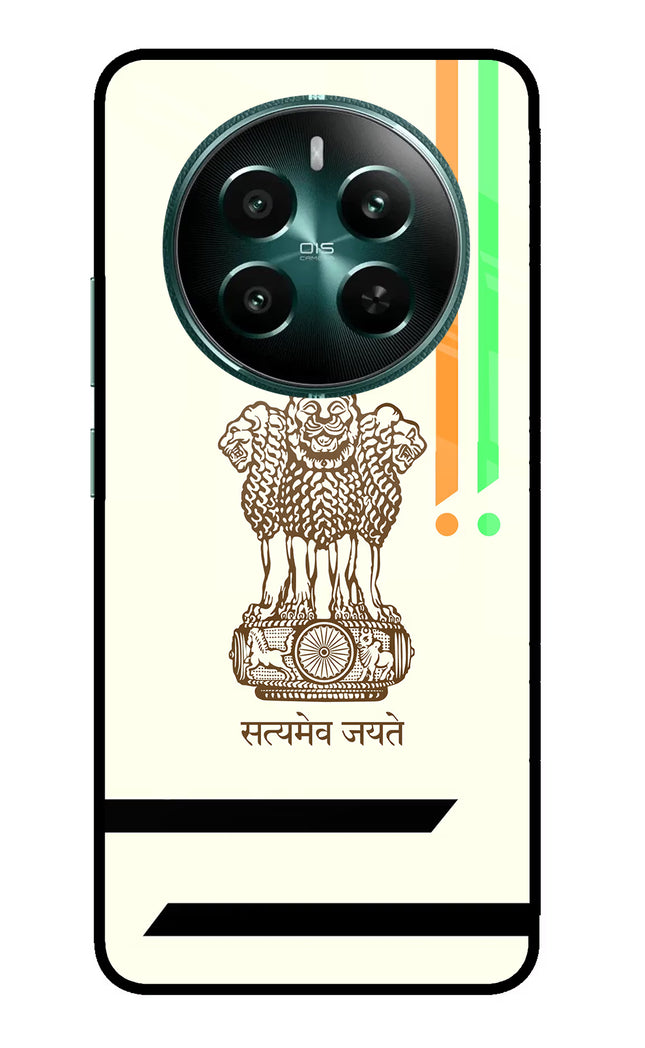 Satyamev Jayate Brown Logo Realme 12+ 5G Glass Case