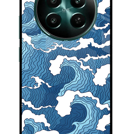 Blue Waves Realme 12+ 5G Glass Case