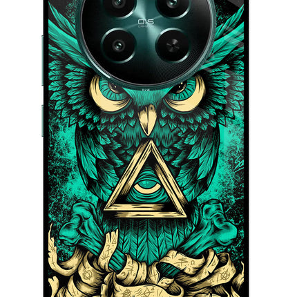 Green Owl Realme 12+ 5G Glass Case