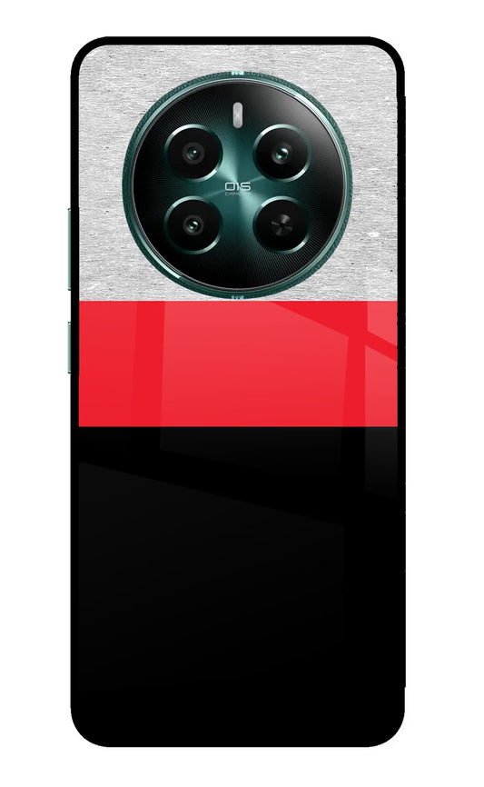 Tri Color Pattern Realme 12+ 5G Glass Case