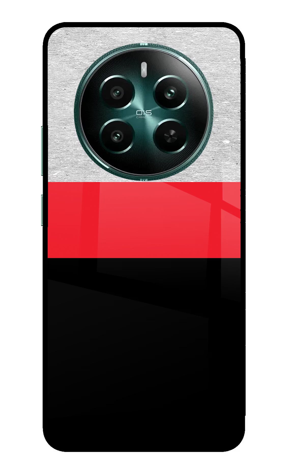 Tri Color Pattern Realme 12+ 5G Glass Case Back Cover by Casekaro