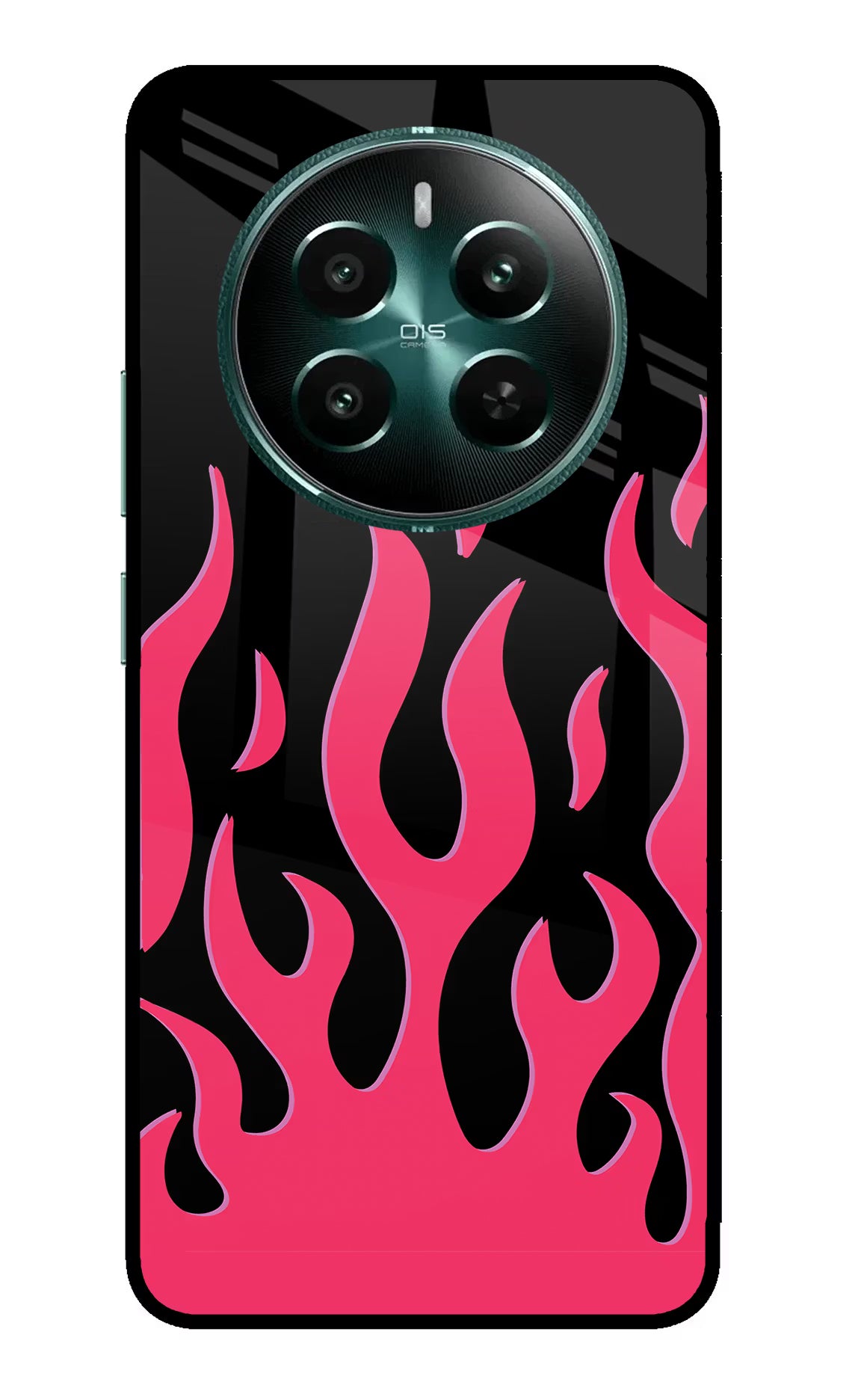 Fire Flames Realme 12+ 5G Glass Case Back Cover by Casekaro