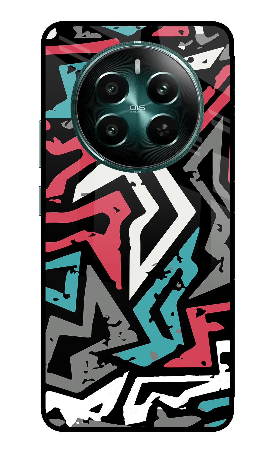 Geometric Graffiti Realme 12+ 5G Glass Case Back Cover by Casekaro