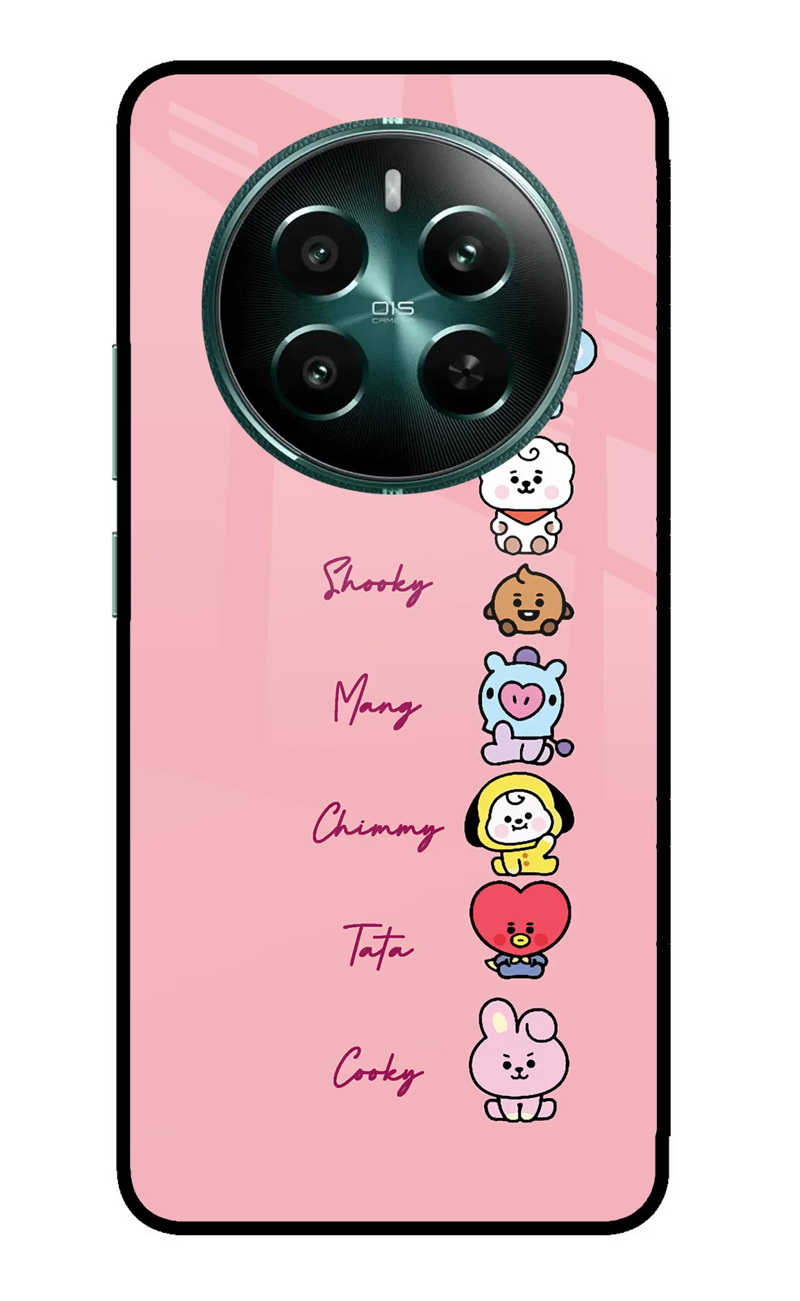 BTS names Realme 12+ 5G Glass Case Back Cover by Casekaro