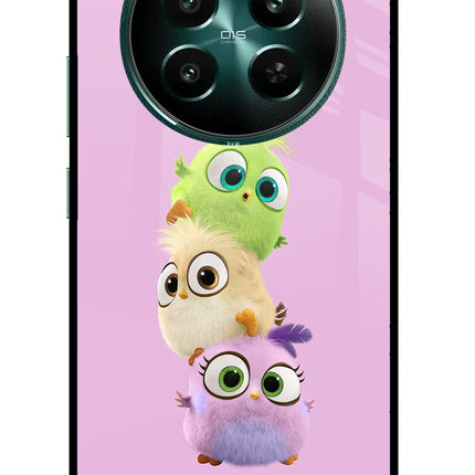 Cute Little Birds Realme 12+ 5G Glass Case