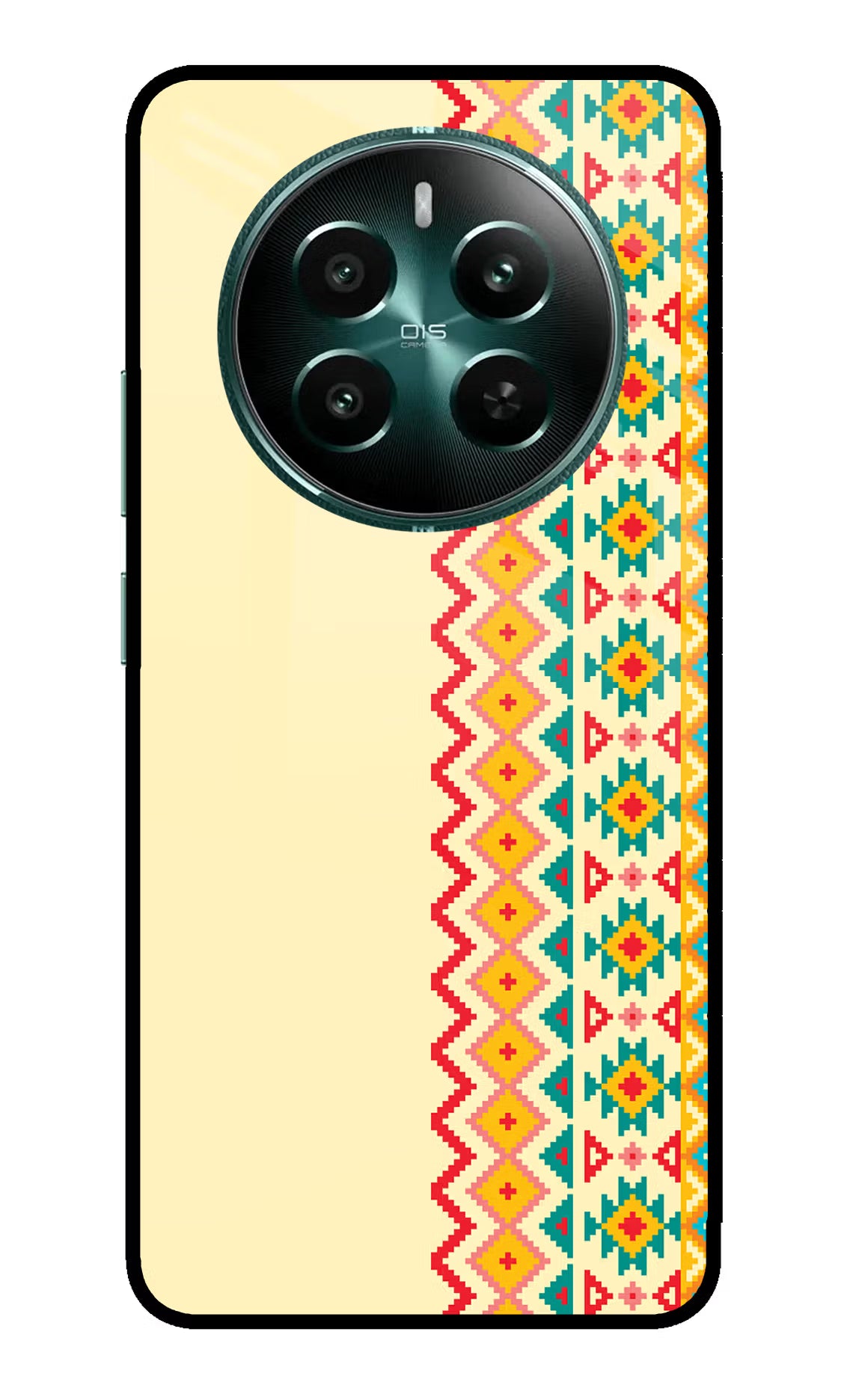 Ethnic Seamless Realme 12+ 5G Glass Case Back Cover by Casekaro
