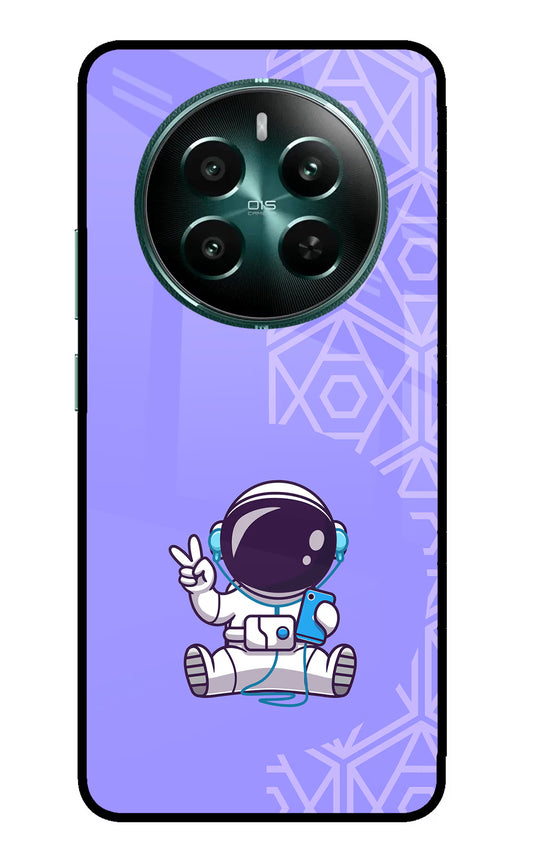 Cute Astronaut Chilling Realme 12+ 5G Glass Case