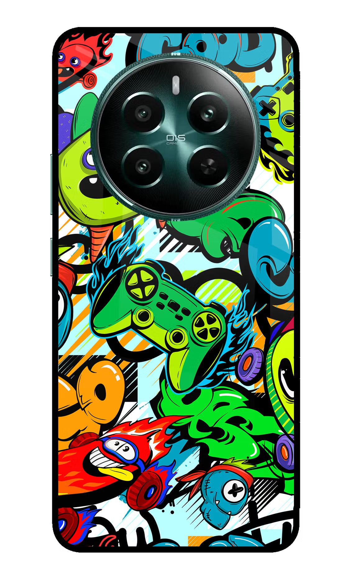 Game Doodle Realme 12+ 5G Glass Case Back Cover by Casekaro