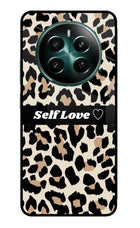 Leopard Print Self Love Realme 12+ 5G Glass Case