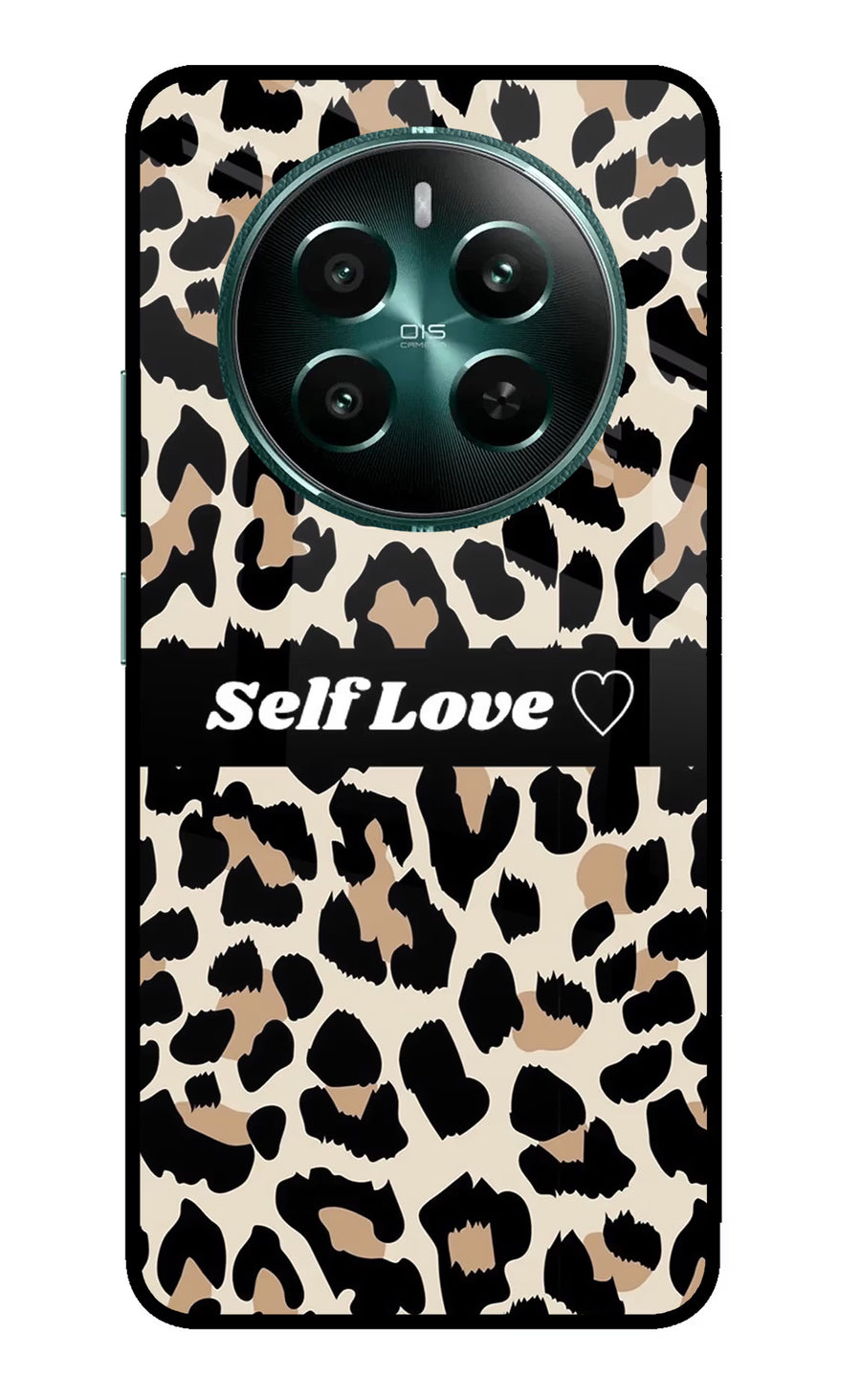 Leopard Print Self Love Realme 12+ 5G Back Cover, Glass case