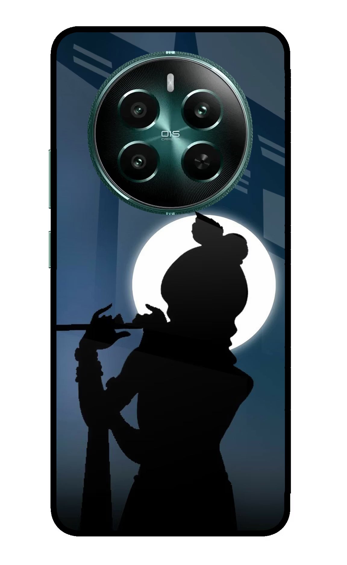 Shri Krishna Silhouette Realme 12+ 5G Glass Case Back Cover by Casekaro