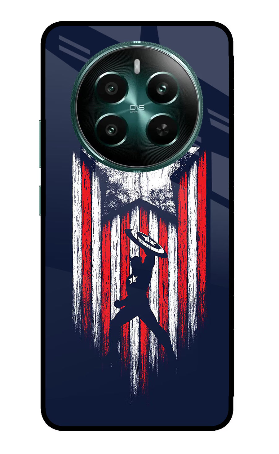 Captain America Marvel Art Realme 12+ 5G Back Cover, Glass case
