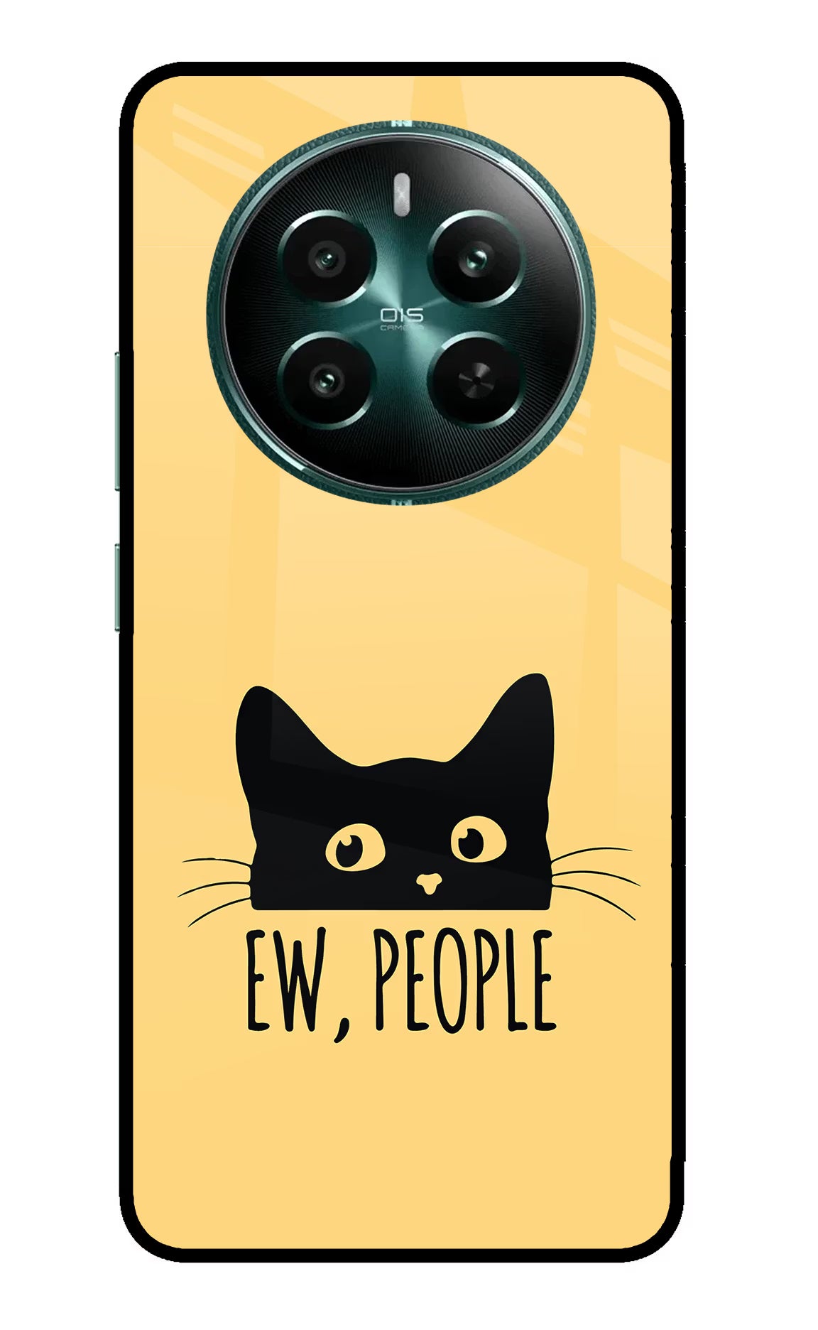 Ew People Catitude Realme 12+ 5G Glass Case Back Cover by Casekaro