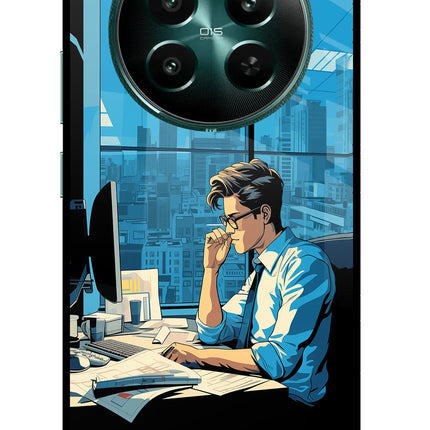 Focused Hustler (AI Generated) Realme 12+ 5G Glass Case