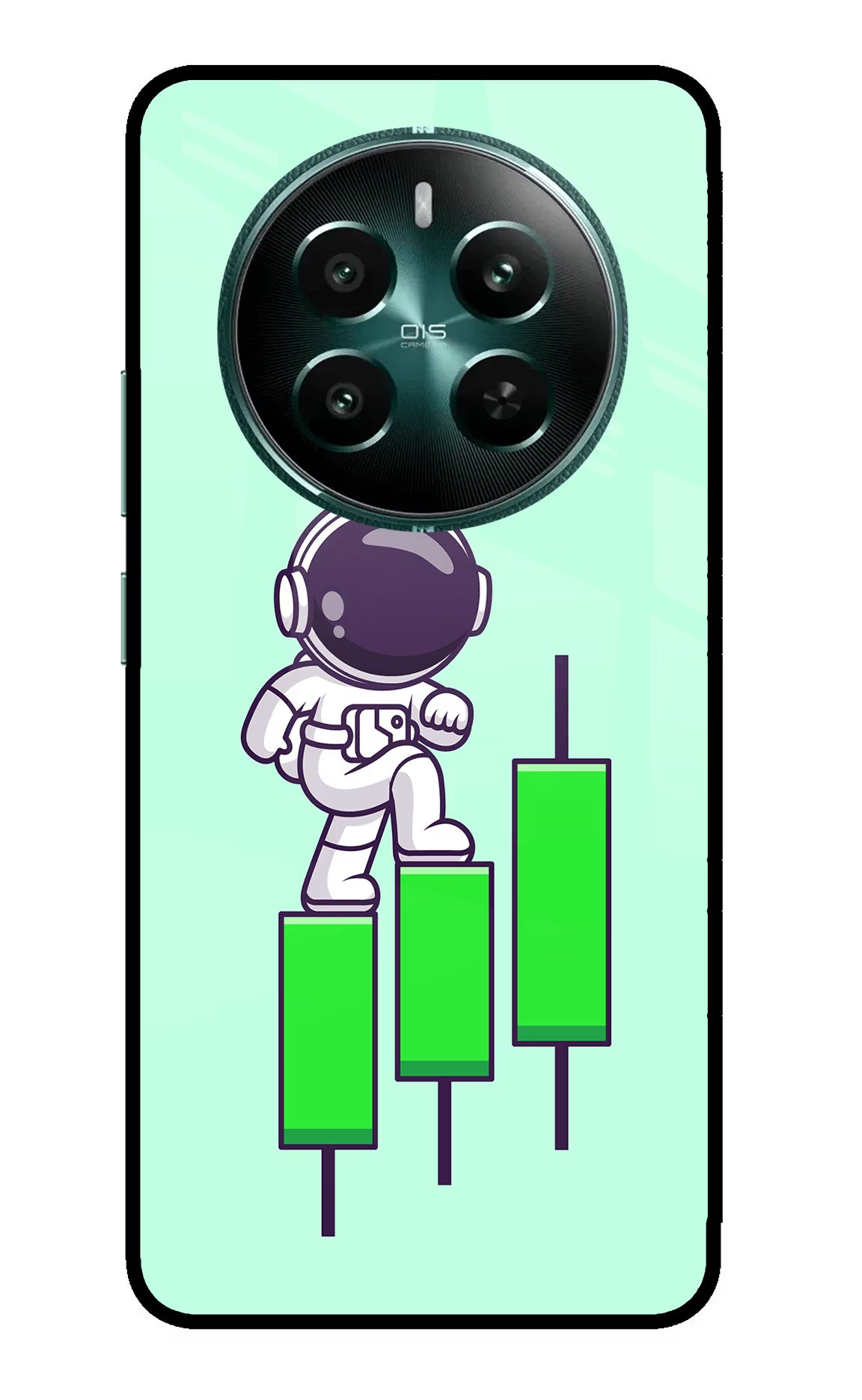 Astronaut Trader Realme 12+ 5G Glass Case